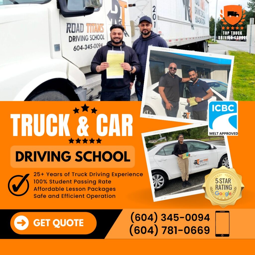 Car and Truck Driving Lessons in Surrey, BC: How To Get Your License As Newcomer - Class 5, 4, 7, 1, 3 and air Breaks